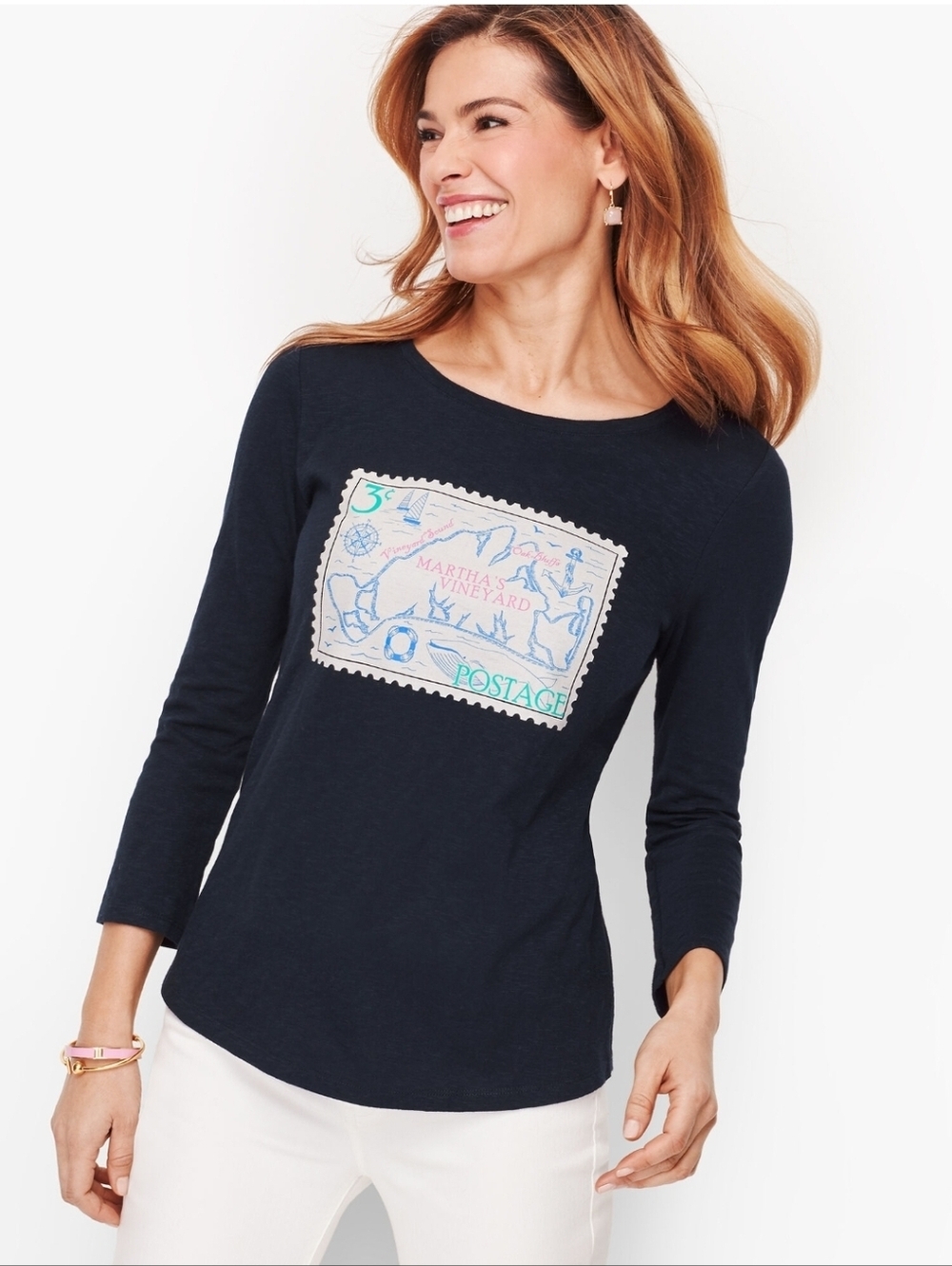 Talbot's New England Stamp Tee, Large Petite